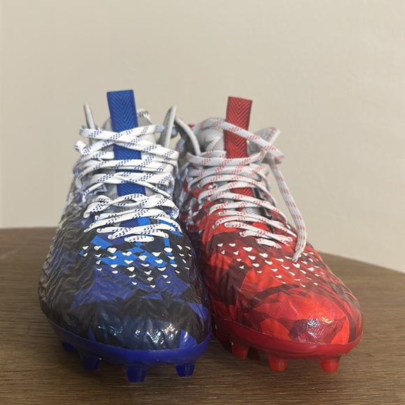 Under Armour  Mens Spotlight Clone MC LE  Red White Blue Football Cleats new - Picture 9 of 10